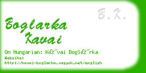 boglarka kavai business card